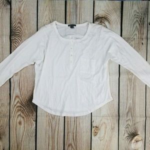 Vince Large White long Sleeve Blouse